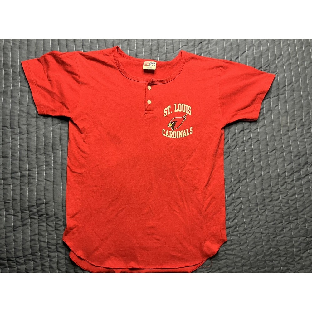 Vintage Eagle USA NFL St Louis Cardinals Football T Shirt Mens Size XL Red